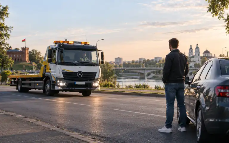 Ожидание эвакуатора в Бресте